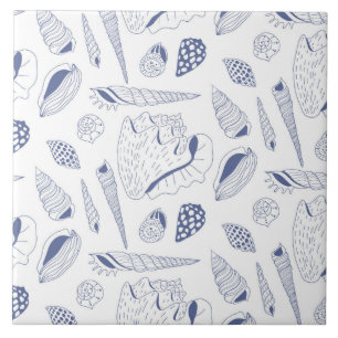 Carreau Motif sans joint avec coquillages