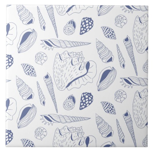 Carreau Motif sans joint avec coquillages (Devant)