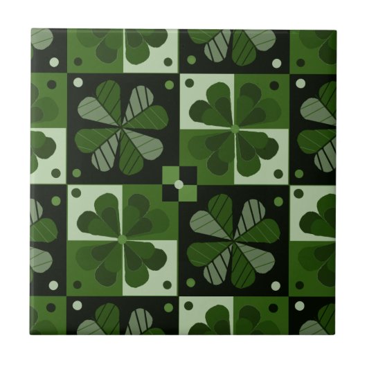 Carreau Motif shamrock Checkerboard (Devant)