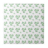 Carreau motif shamrocks verts (Devant)