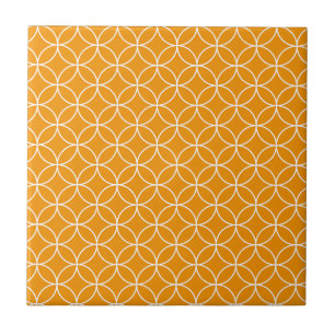 Carreau Motif Shippô Orange et blanc