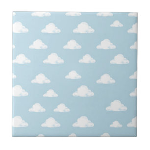 Carreau Motif Simple de Nuages Moutonneux pour la Nurserie