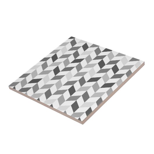 Carreau Motif simple gris Herringbone (Côté)