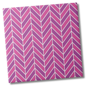 Carreau Motif simple rose violet à sonnette