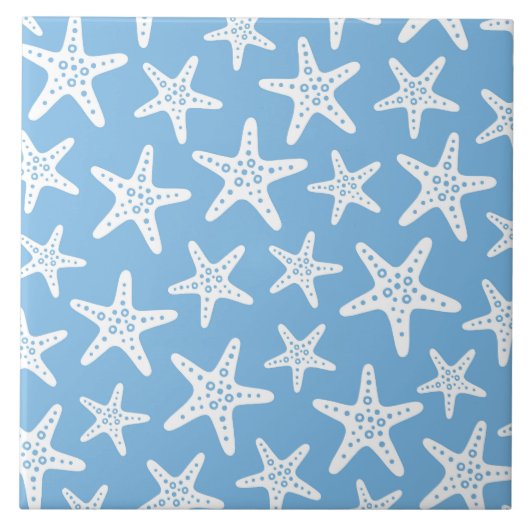Carreau Motif Starfish Bleu (Devant)