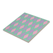 Carreau Motif stylé Argyle vert orange rose (Côté)