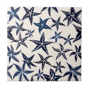 Carreau Motif stylo Starfish en bleu