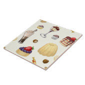 Carreau Motif sucré avec des desserts variés. (Côté)