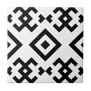 Carreau Motif symétrique géométrique traditionnel d'inspir