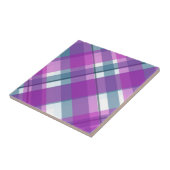 Carreau Motif Tartan Violet (Côté)