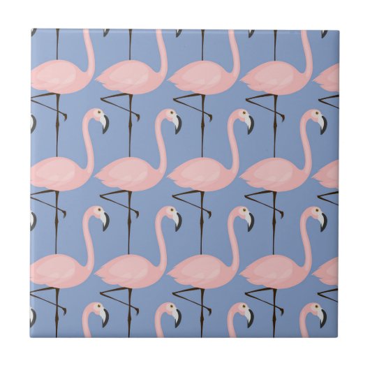Carreau Motif tendre de Flamant rose (Devant)