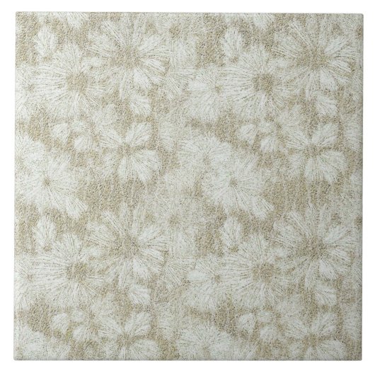 Carreau Motif texturé en crème de café (Devant)