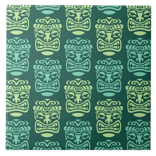 Carreau Motif Tiki moderne du milieu du siècle rétro (Devant)