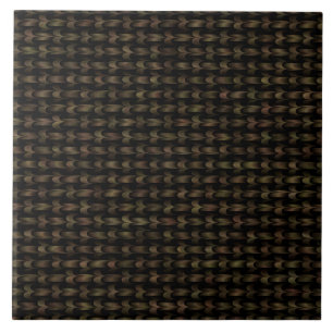 Carreau Motif Tissé Abstrait Vert Noir