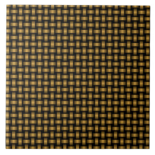 Carreau Motif tissé orange et noir