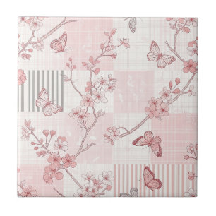Carreau Motif toile de papillon botanique vintage (7)