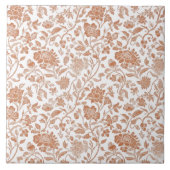Carreau Motif Toile en Terracotta Florale (Devant)
