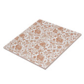 Carreau Motif Toile en Terracotta Florale (Côté)