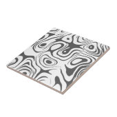 Carreau Motif Tourbillonnant gris et blanc Abstrait (Côté)