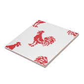 Carreau Motif transparent Red Roosters (Côté)