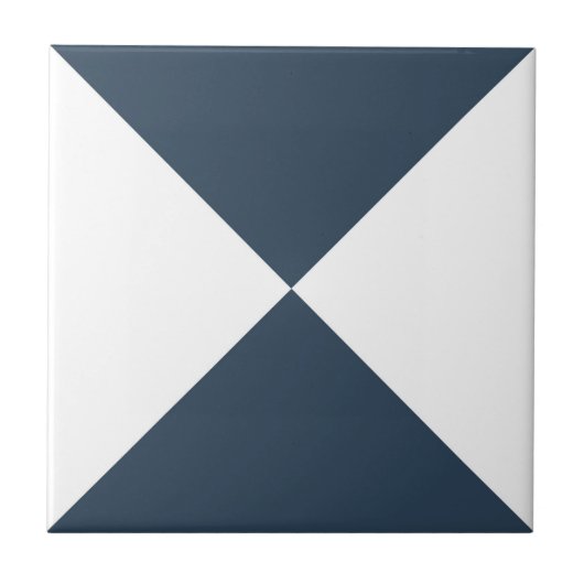 Carreau Motif triangle géométrique bleu Abstrait (Devant)
