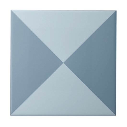 Carreau Motif triangle géométrique bleu Abstrait (Devant)