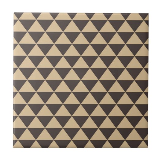 Carreau Motif triangle géométrique Brown foncé (Devant)