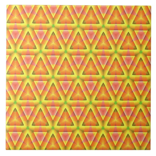 Carreau Motif Triangle Jaune Doré (Devant)