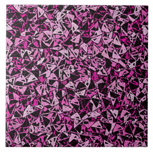 Carreau Motif Triangle Noir Rose