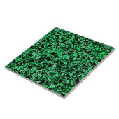 Carreau Motif Triangle Noir Vert (Côté)