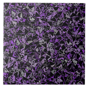 Carreau Motif Triangle Noir Violet