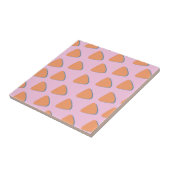 Carreau Motif triangle rose orange (Côté)