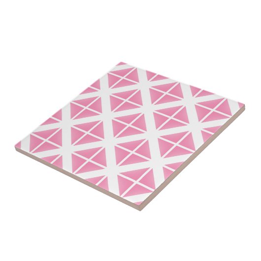 Carreau Motif triangle rose tendance (Côté)