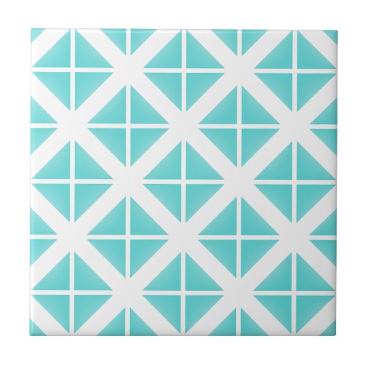 Carreau Motif Triangle tendance Turquoise (Devant)