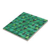 Carreau Motif triangle vert émeraude foncé (Côté)