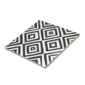 Carreau Motif triangulaire Abstrait en forme de blanc noir (Côté)