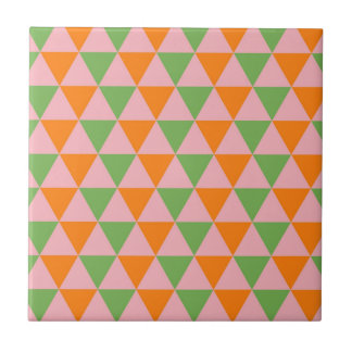 Carreau Motif triangulaire géométrique orange vert