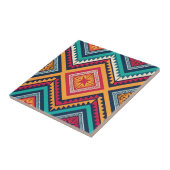 Carreau Motif tribal coloré (Côté)