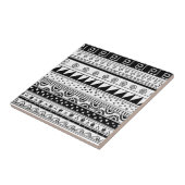 Carreau Motif tribal noir et blanc (Côté)