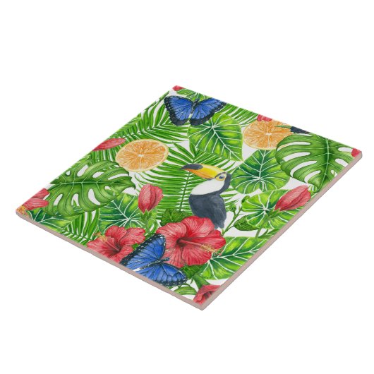 Carreau Motif tropical (Côté)