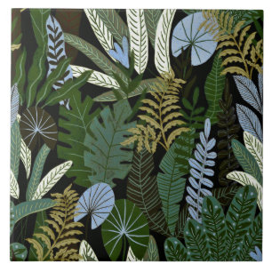 Carreau Motif tropical Aloha Exotic Green Jungle
