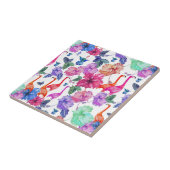 Carreau Motif tropical d'aquarelle (Côté)