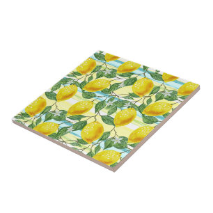 Carreau Motif tropical de fruit de citron d'été de hanche