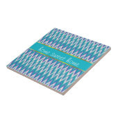Carreau motif turquoise et Amethyst iKat ZigZag (Côté)