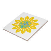 Carreau Motif ukrainien au tournesol (Côté)