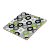 Carreau Motif vectoriel des points noirs et blancs vert mo (Côté)