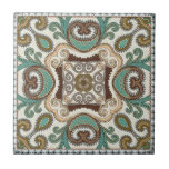 Carreau Motif vert Boho<br><div class="desc">Un carrelage en céramique à motifs aux formes abstraites vertes, brunes et brunes. Des couleurs chaudes et terreuses. Disponible en 2 tailles. pour vos projets do-it-yourself créatifs. Dessin de cuisine, carrelage de salle de bain, foyer, carrelage décoratif simple, carrelage de table, mosaïque. soyez créatif ! Trouvez un carrelage qui fait...</div>