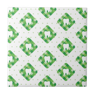 Carreau Motif vert de dent de plaid
