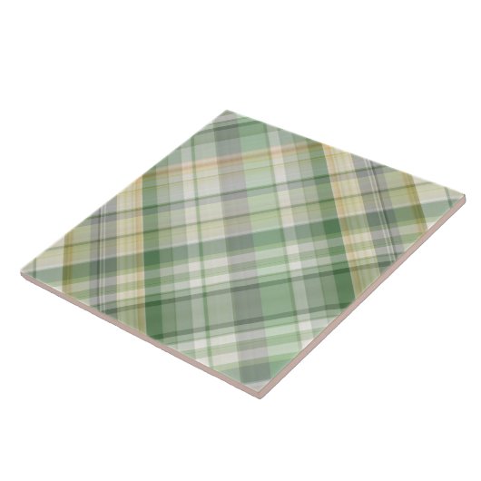 Carreau Motif vert de plaid (Côté)