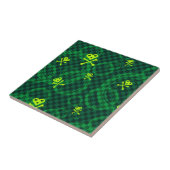 Carreau Motif vert d'Emo avec des cercles (Côté)